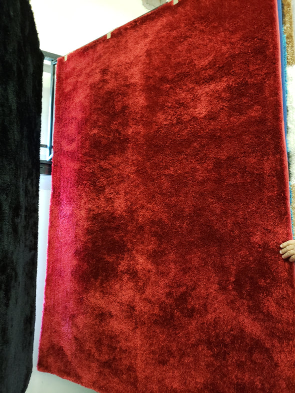Shaggy Area Rug Red