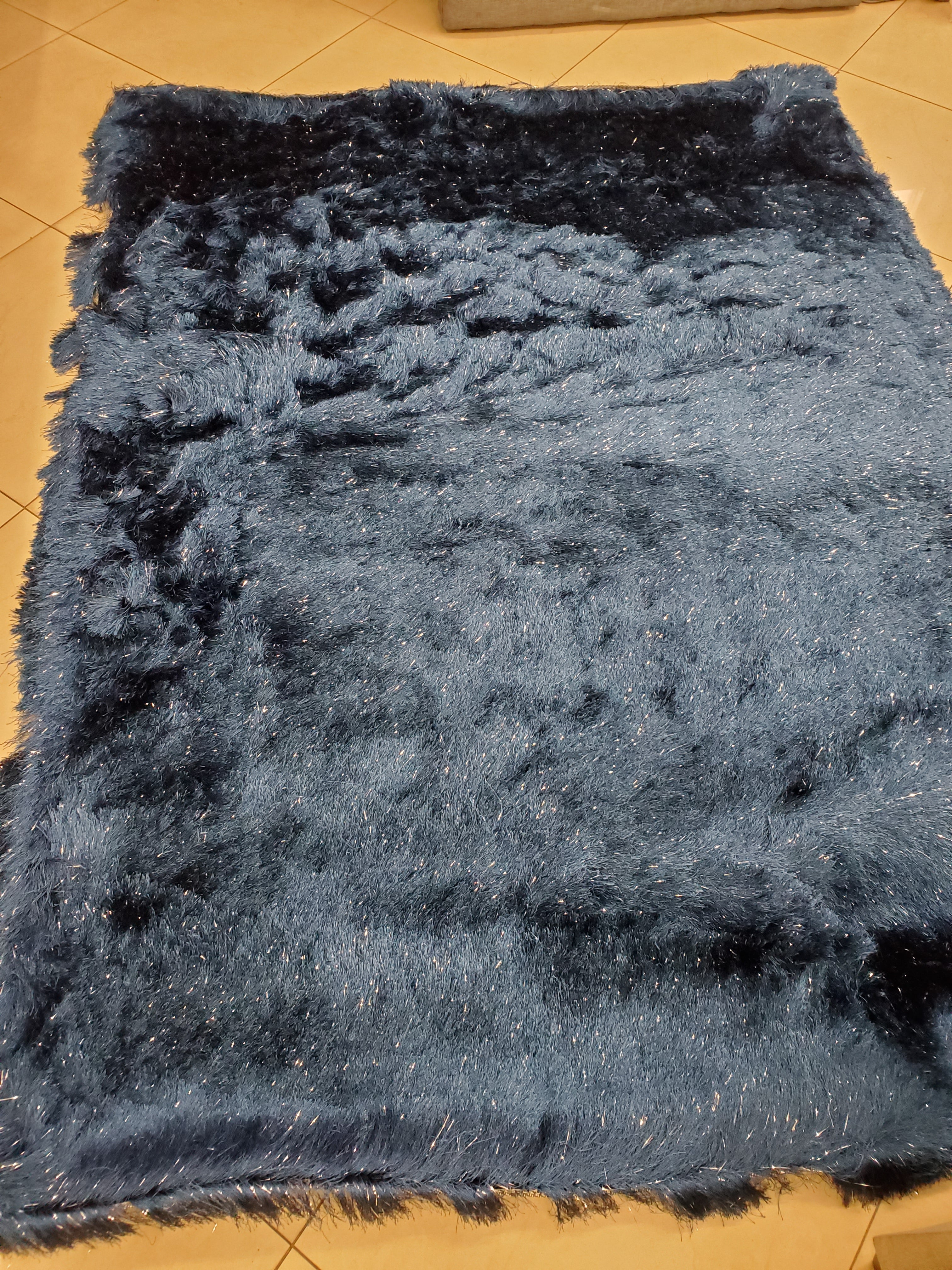 Buffy Rugs Fluffy furry soft Rug (Harmony Navy Blue) – Rubin Furniture