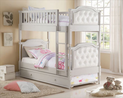 37690 PEARLIE TWIN TWIN BUNK BED GRAY