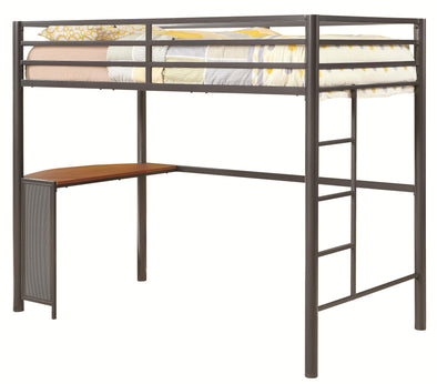 460229 Bunks Twin Metal Workstation Loft Bed By Coaster
