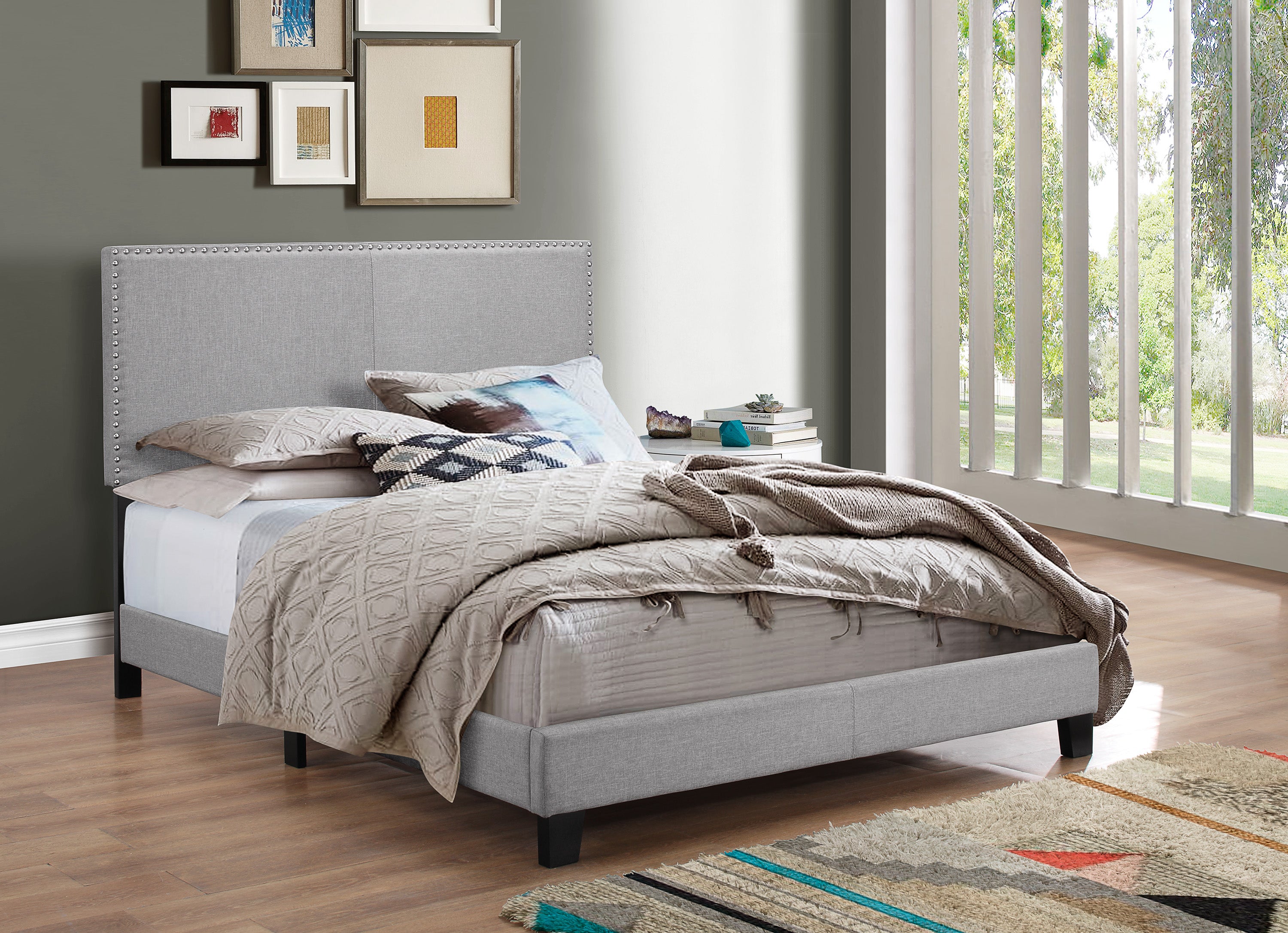 5271GY ERIN COMPLETE BED GREY – Furniture