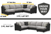 Bilgray 55003 Pewter 3-Piece Sectional By Ashley