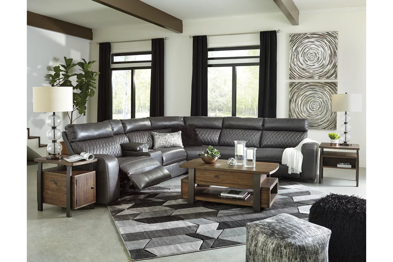 Samperstone 6 Piece Power Reclining Modular Sectional By Ashley