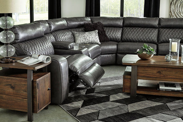 Samperstone 6-Piece Power Reclining Modular Sectional By Ashley