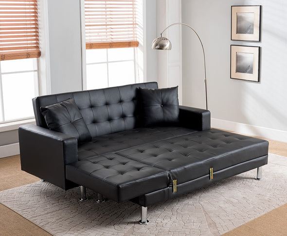 8036 Sectional Sofa Bed Black