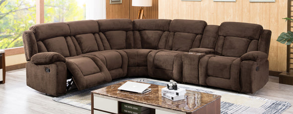 8037 Sectional w/ Manual Recliner