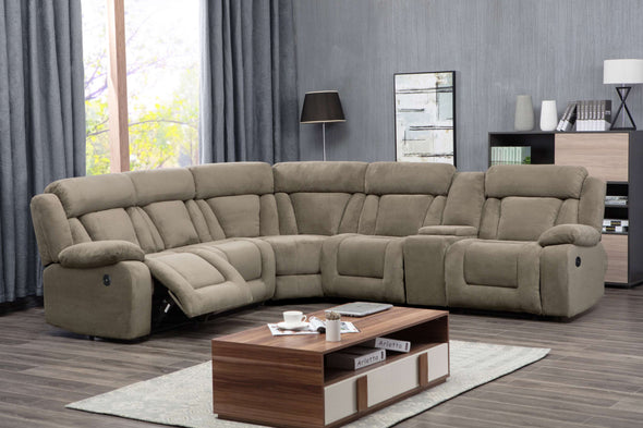 8046  Sectional  w/ Power Recliner & USB
