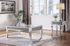 81417 Noralie Coffee Table Mirrored, Faux Diamonds