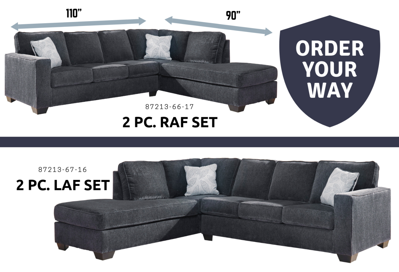 Altari online sectional slate