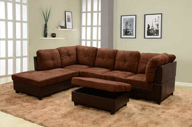 Sectional 3pcs with ottoman F107A