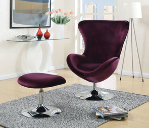 ELOISE CHAIR W/ OTTOMAN     |     CM-AC6841 Purple