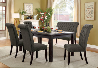 SANIA III 72" DINING TABLE     |     CM3324BK-T-72 GREY CHAIRS