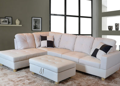 Sectional 3pcs with ottoman f092