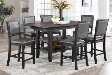 F2439-1876  7 PCS COUNTER HEIGHT DINING SET
