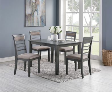 F2556 5 pc Hester elenaor gray dining table set