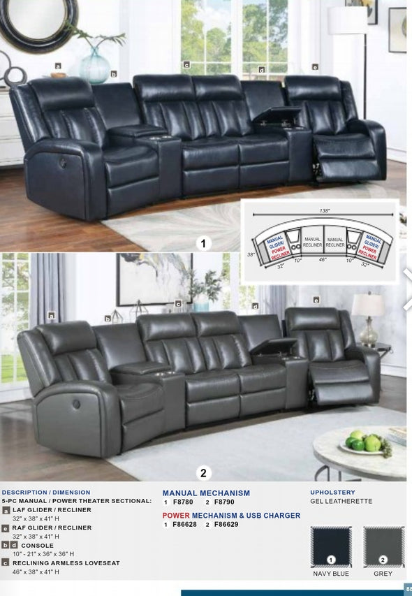 Theater Sectional Motion F8790