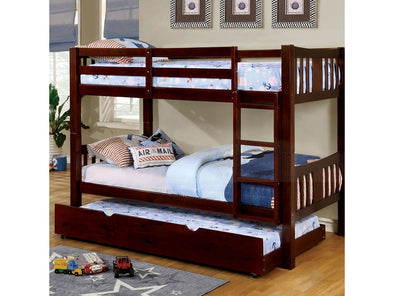 CAMERON TWIN/TWIN BUNK BED W/ TRUNDLE  CM-BK929-EX
