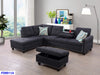 Sectional 3pcs with ottoman F09911