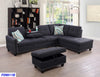 Sectional 3pcs with ottoman F09911