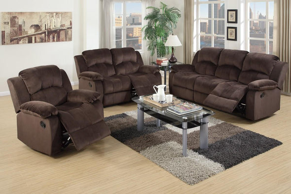 Motion Set Sofa Love Seat and Recliner F6711